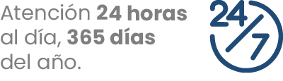 Atención 24 horas al día, 365 días del año